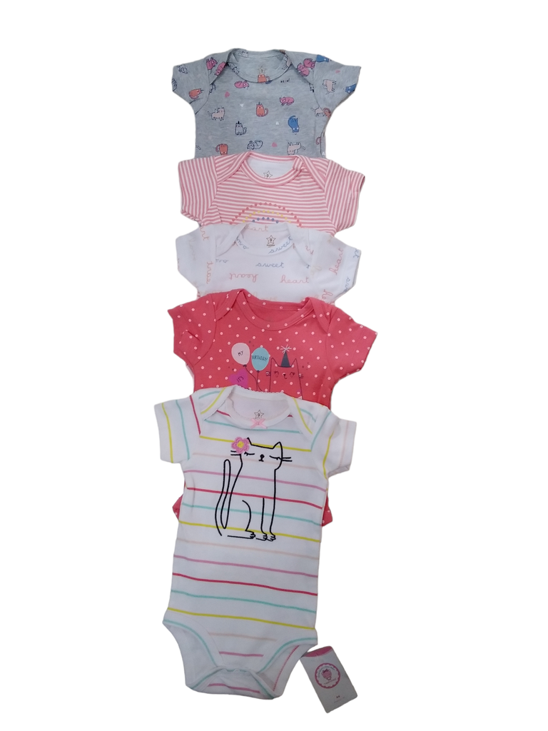5 Pac Short-sleeved Bodysuit