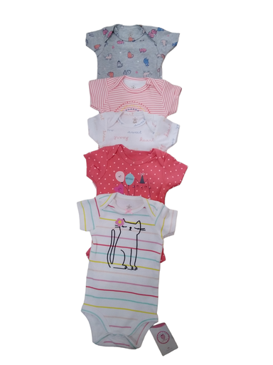 5 Pac Short-sleeved Bodysuit